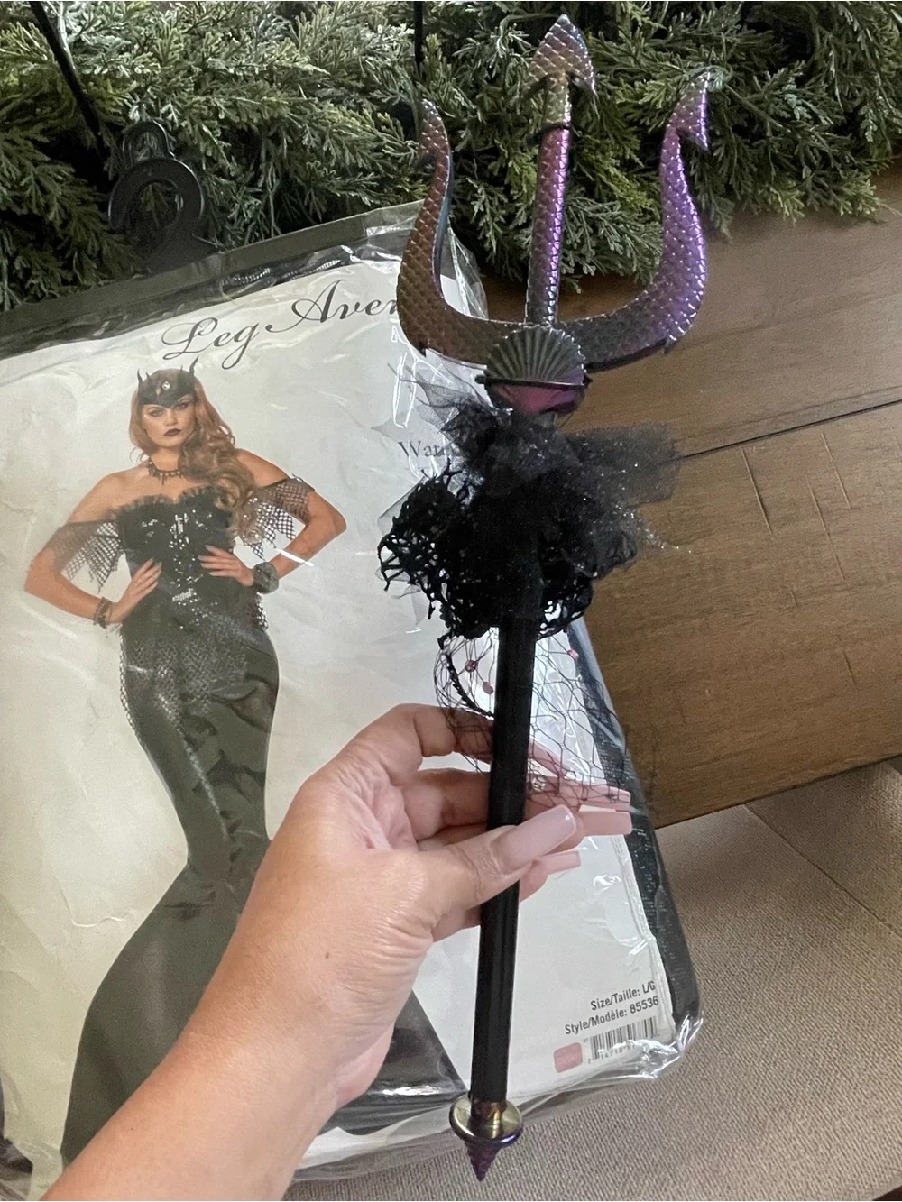 Leg Avenue Black Sequined Mermaid Costume Gown